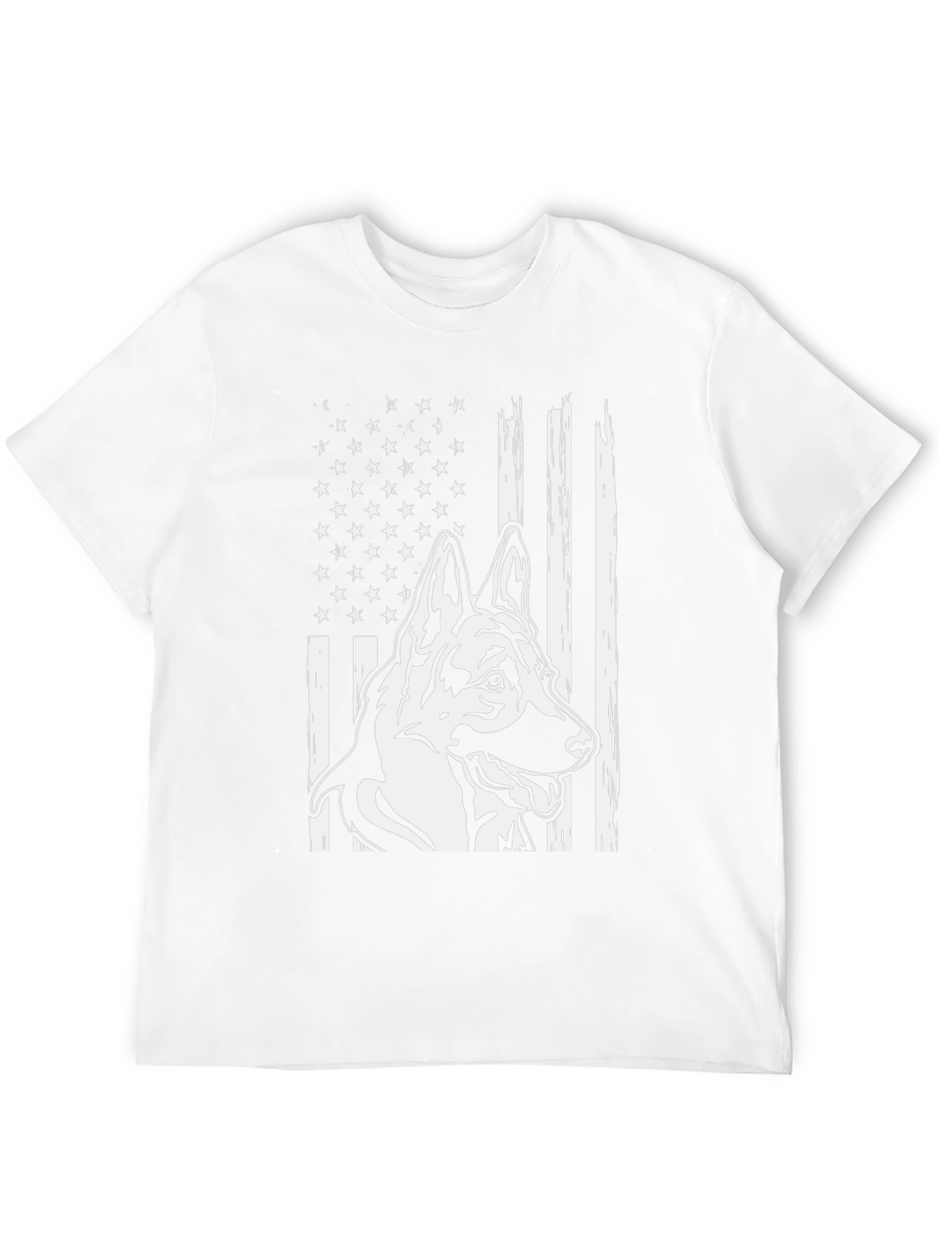 American Flag German Shepherd Graphic T-Shirt