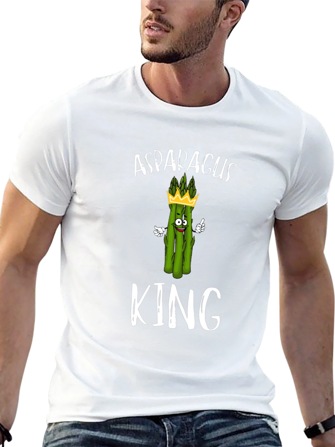 Asparagus King T-Shirt - Funny Vegetable Graphic Tee