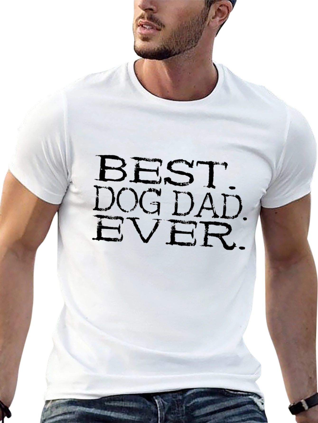 Best Dog Dad Ever Black T-Shirt