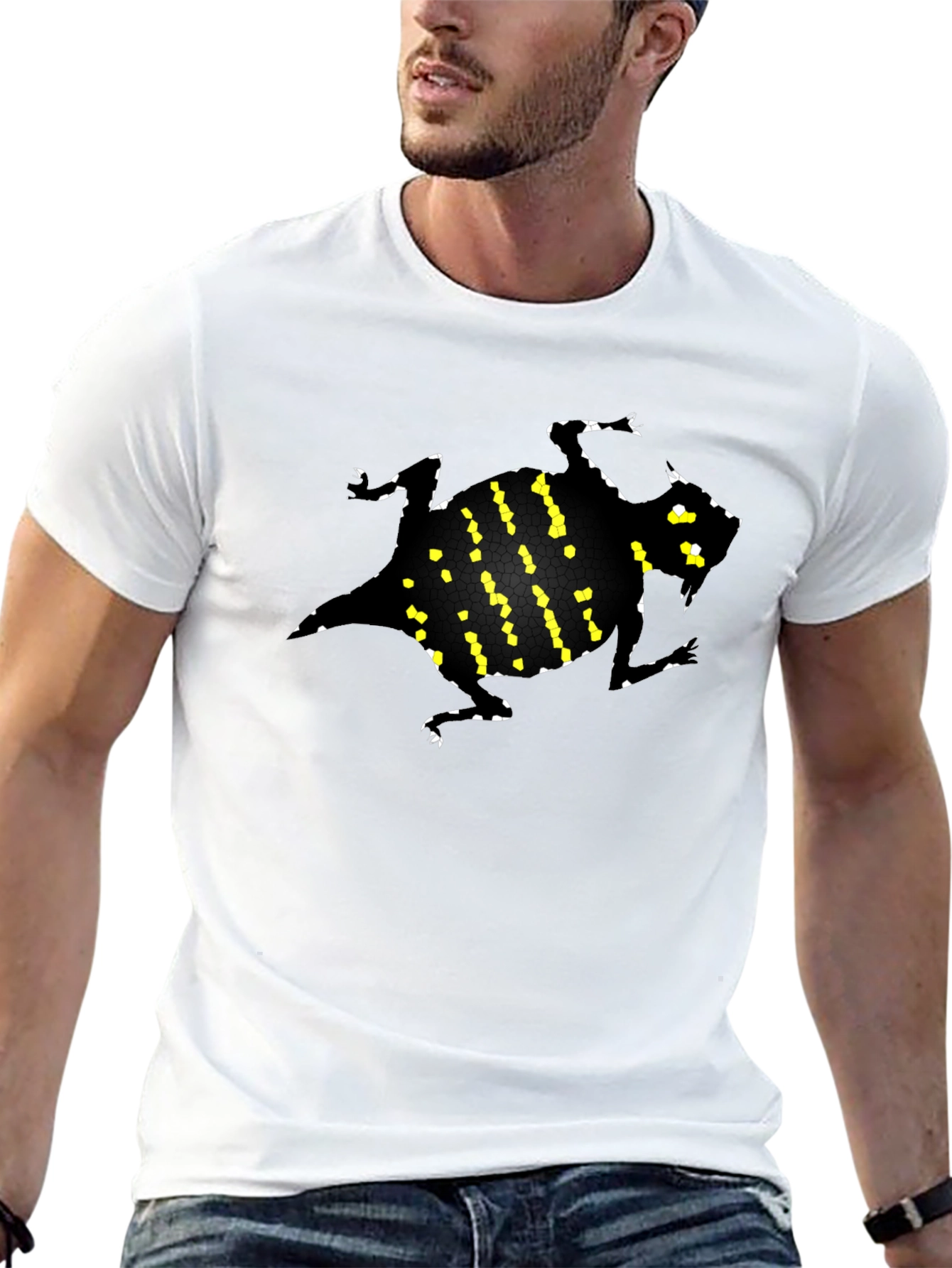 Black T-Shirt with Unique Frog Graphic