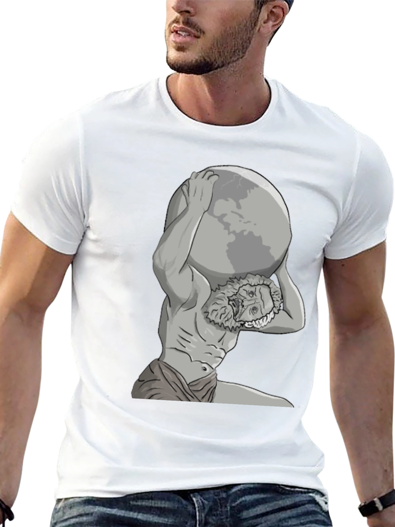 Atlas Globe T-Shirt - Black Graphic Tee