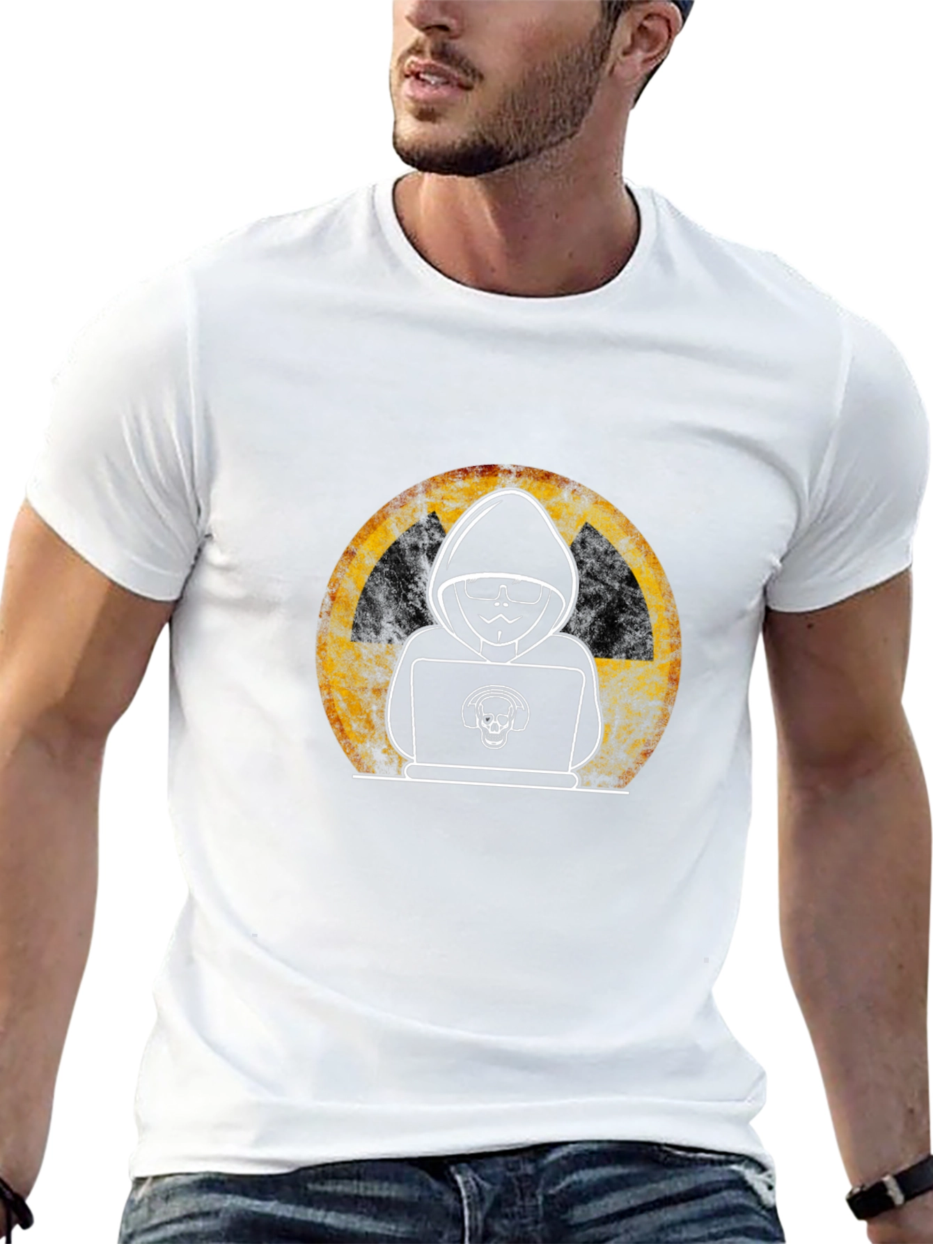 Hacker Graphic T-Shirt - Radioactive Symbol