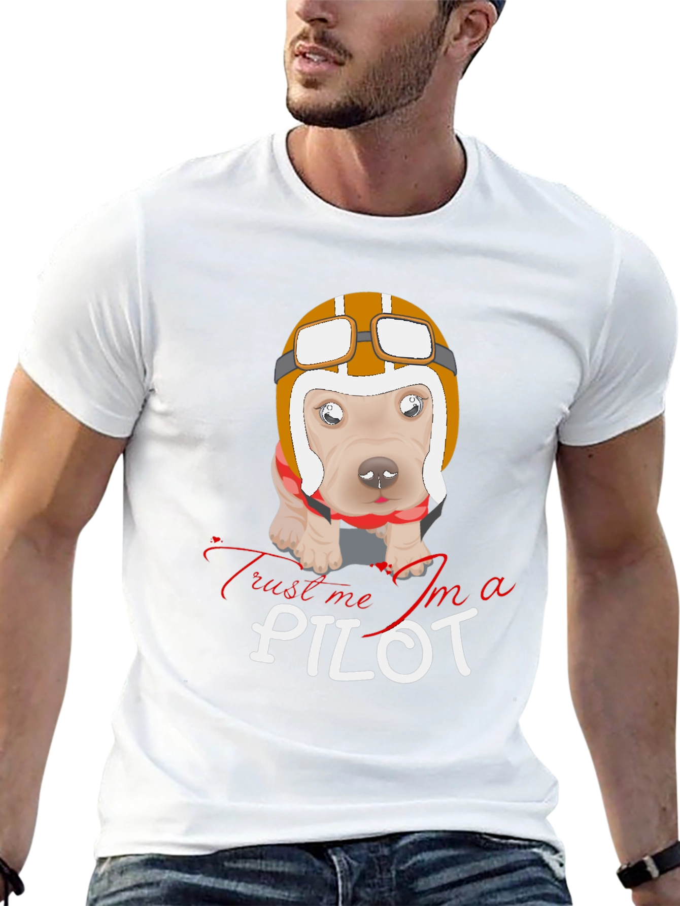 Funny Dog Pilot T-Shirt