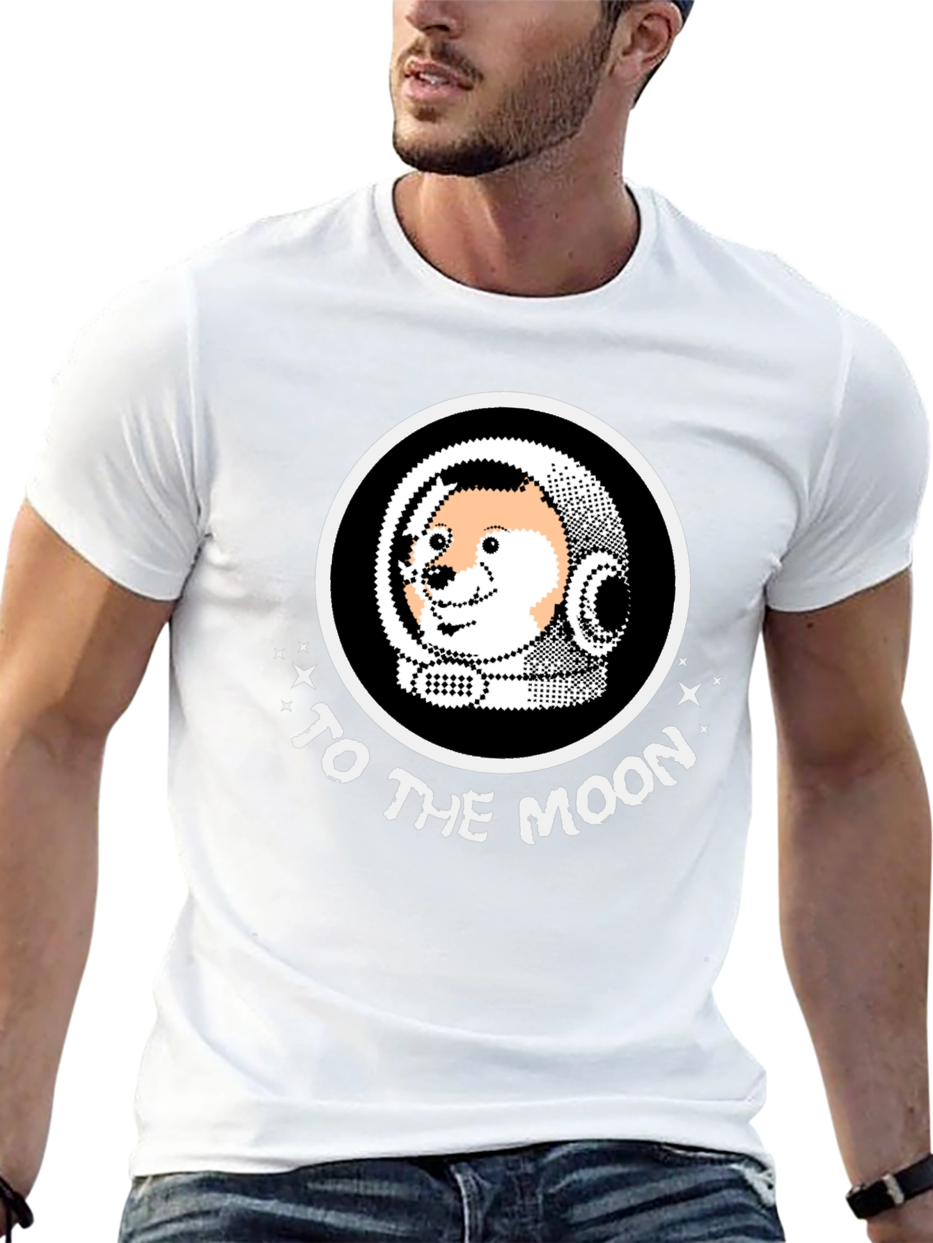 Doge to the Moon Black T-Shirt