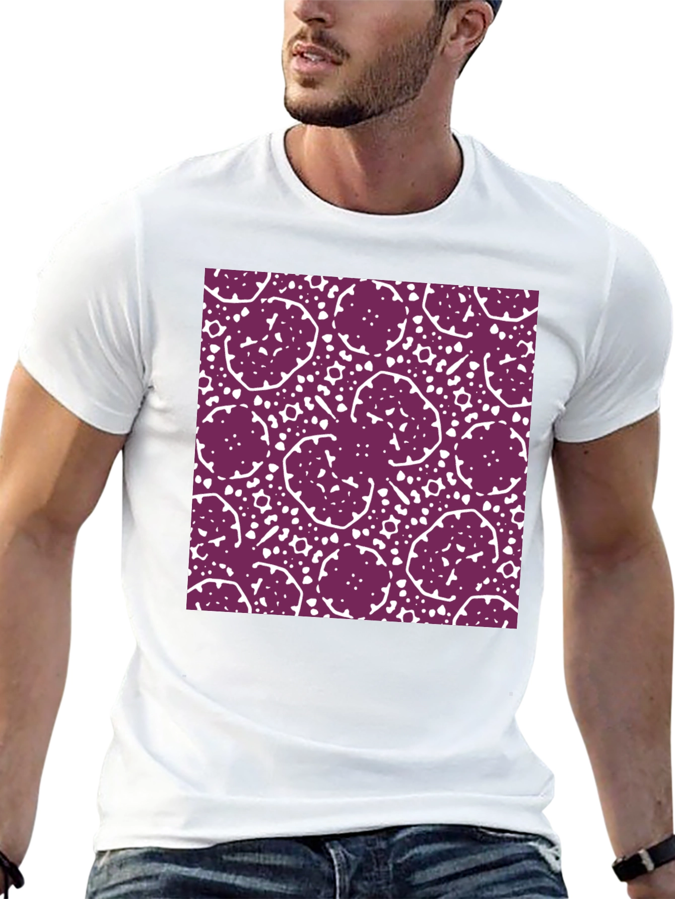 Abstract Pattern Crew Neck T-Shirt