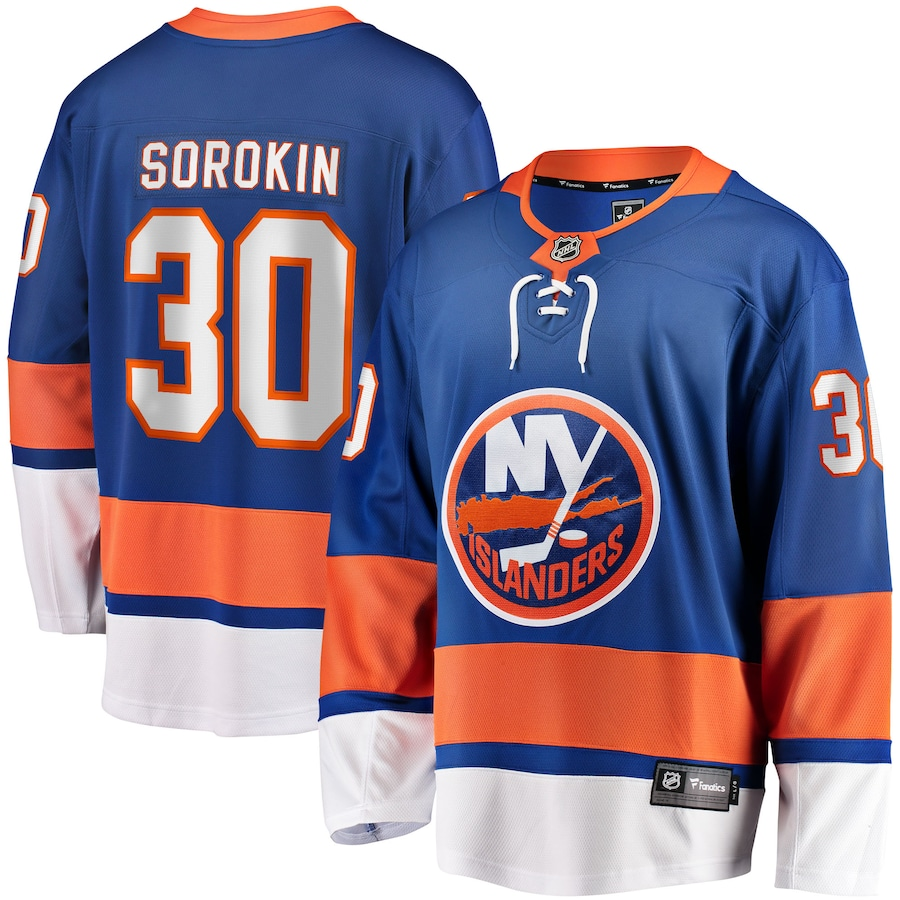 Men's New York Islanders Ilya Sorokin #30 Royal Player Game Jerseys