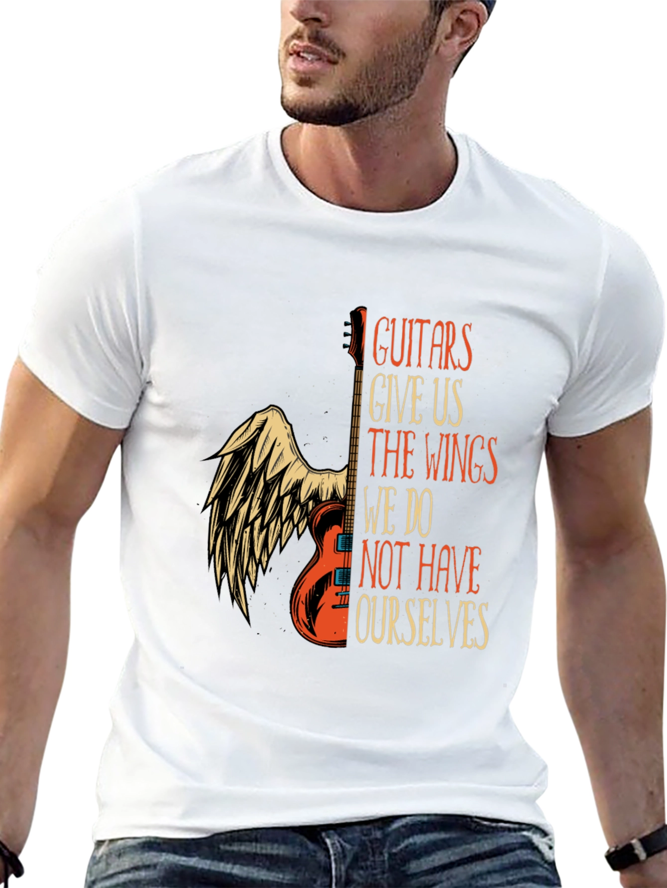 Guitar Wings Graphic T-Shirt: Music Lovers Tee