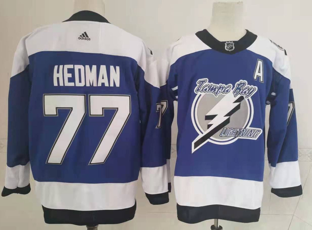 Men's Tampa Bay Lightning Victor Hedman #77 Blue Player Jerseys