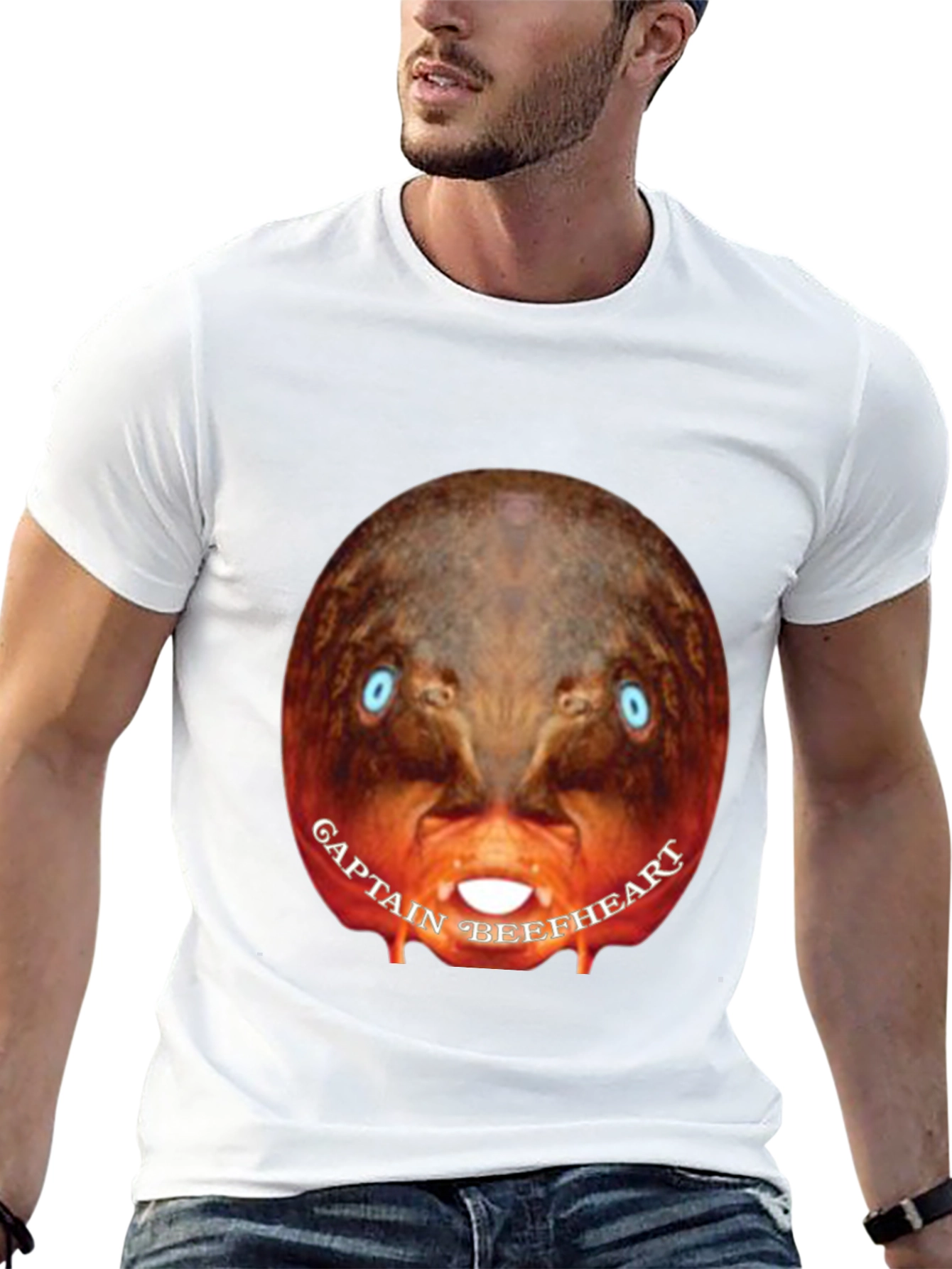 Captain Beefheart Graphic Tee - Black Cotton T-Shirt
