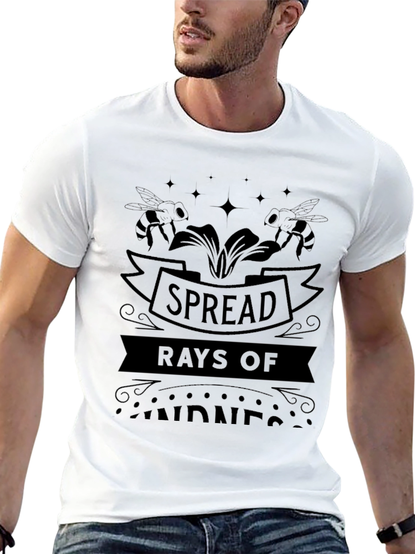 Spread Rays of Kindness Graphic Tee - Black