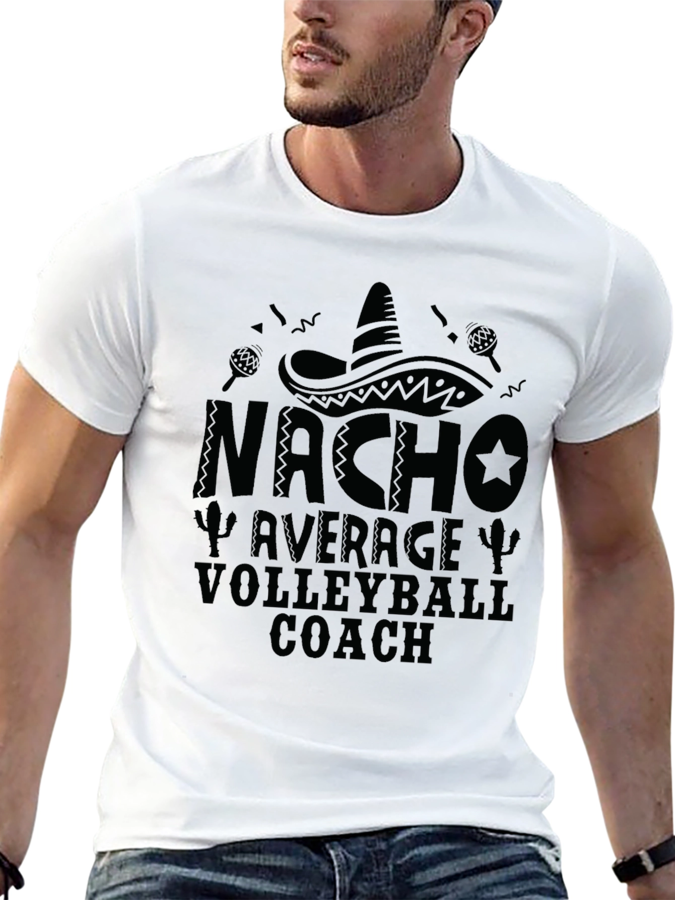 Nacho Average Volleyball Coach T-Shirt