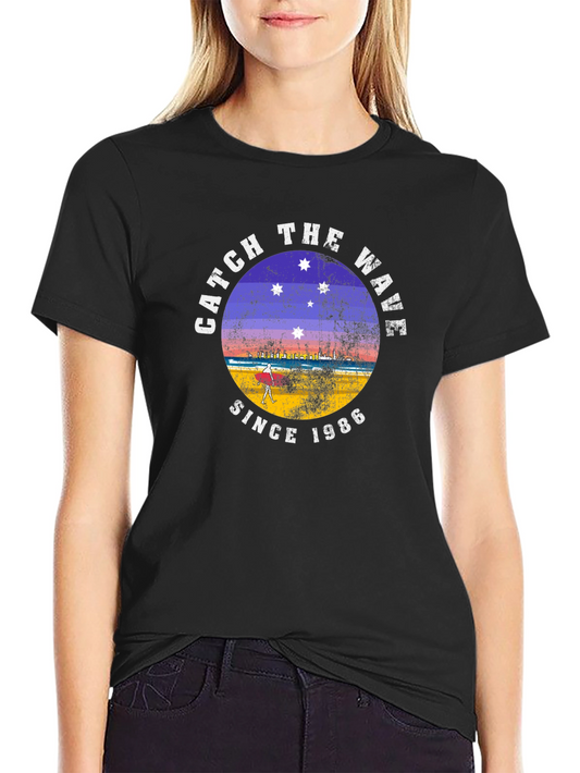 Catch the Wave Since 1986 Black T-Shirt