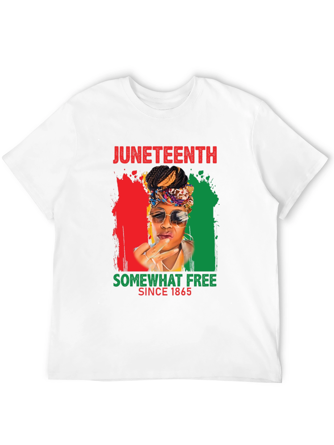 Juneteenth Somewhat Free Since 1865 Black T-Shirt