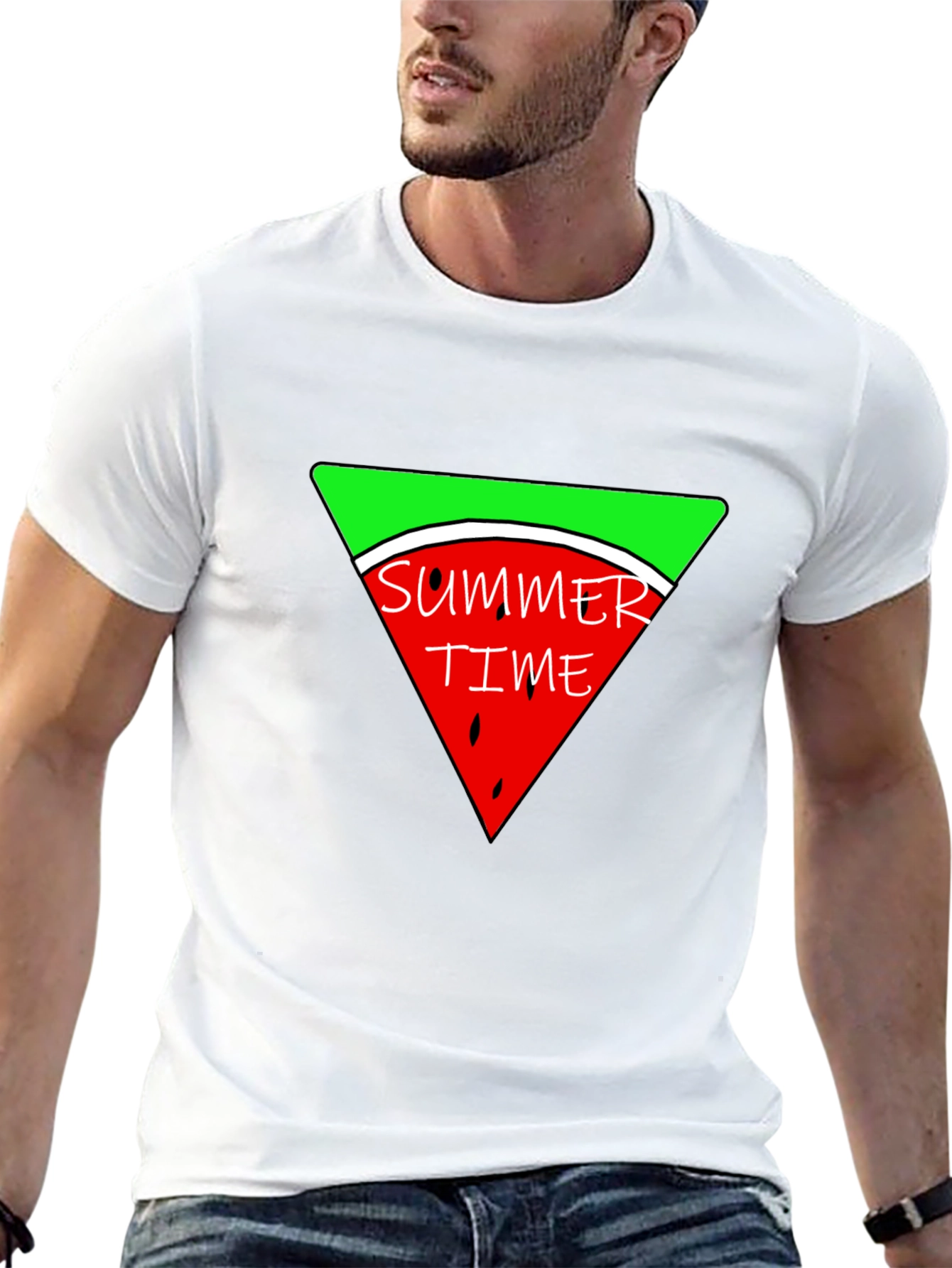 Summer Time Watermelon Slice Graphic Tee