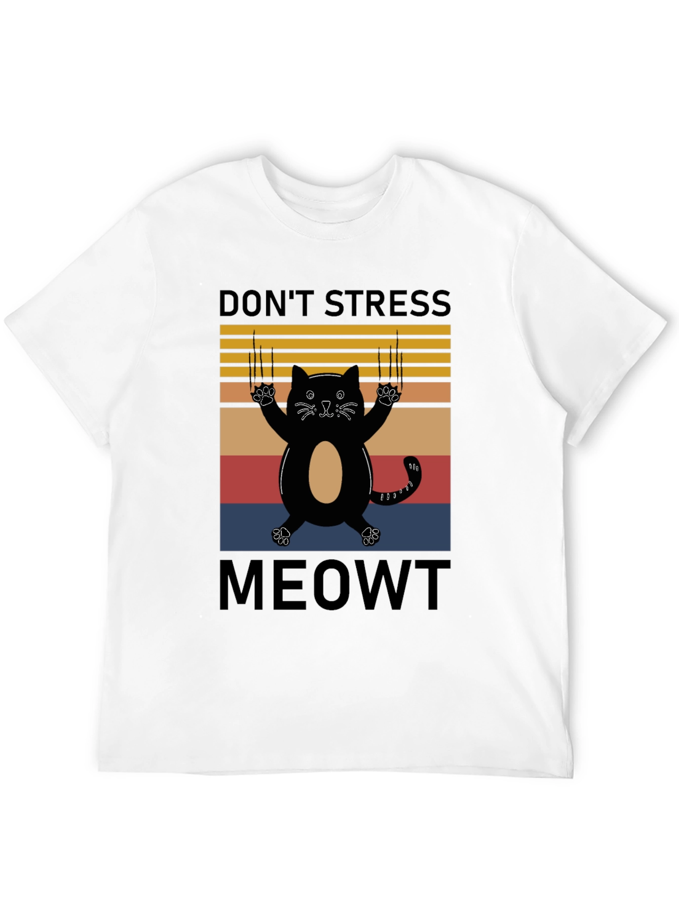 Dont Stress Meowt T-Shirt - Funny Cat Graphic Tee
