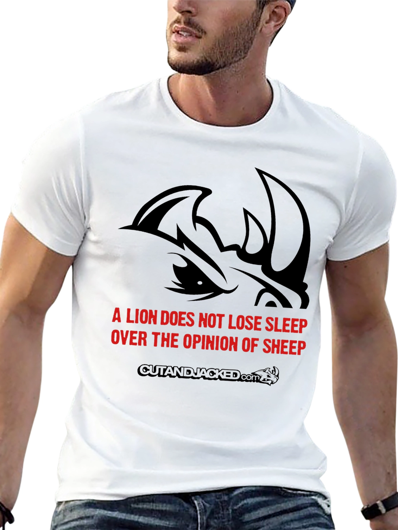 Lion Sleep Graphic Black T-Shirt