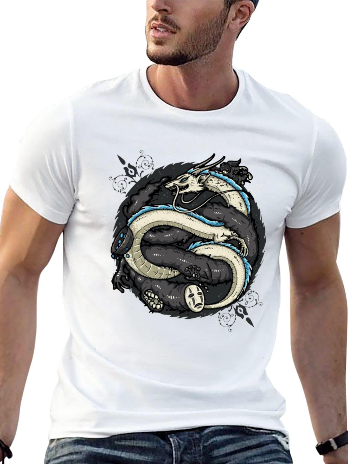 Spirited Away Graphic T-Shirt - Haku & No-Face