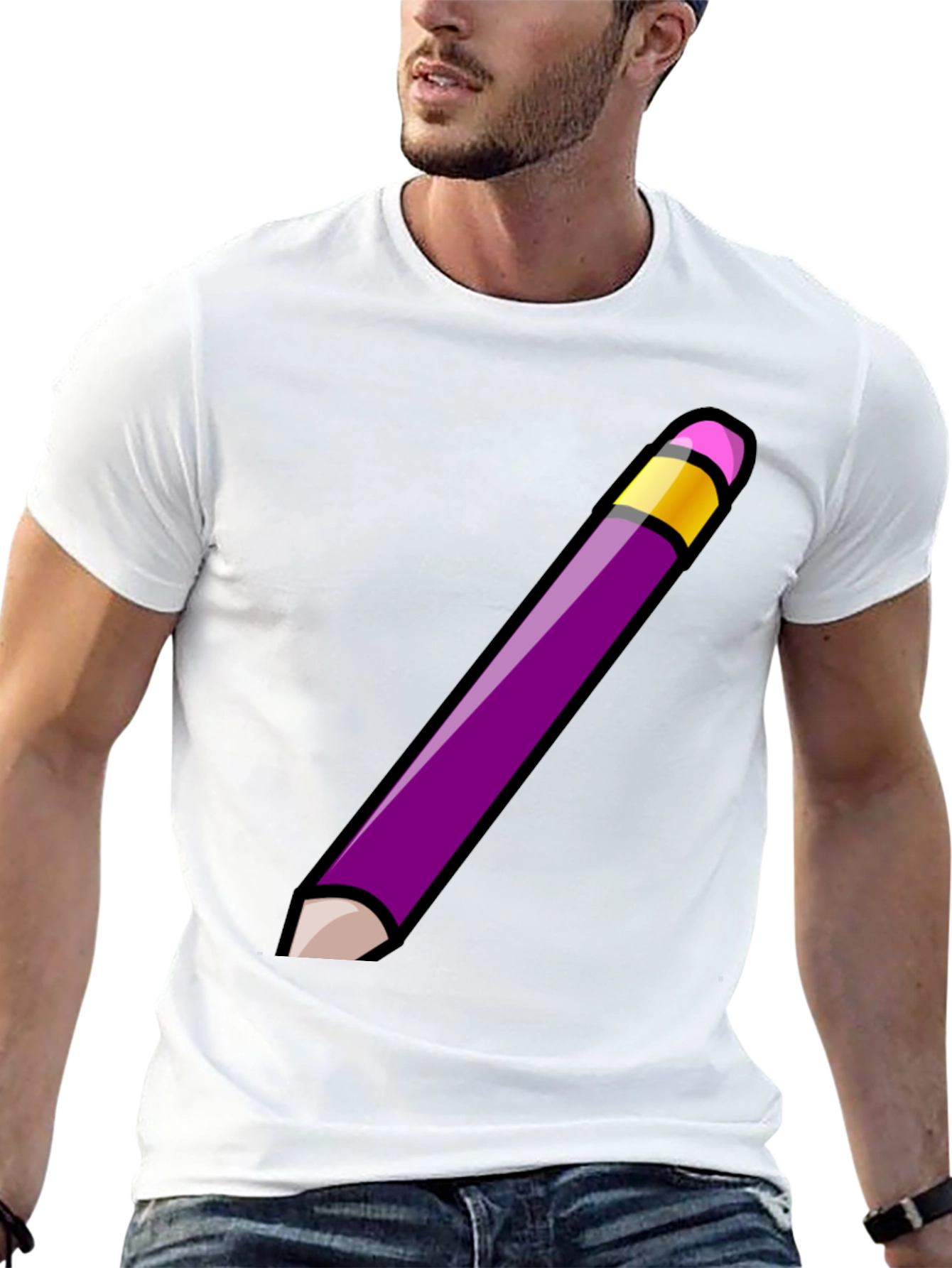 Pencil Graphic Tee - Mens Black T-Shirt