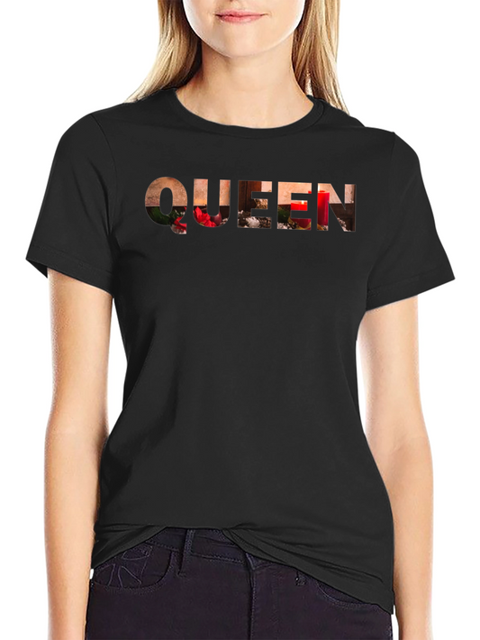 Queen Holiday Candles Black Tee