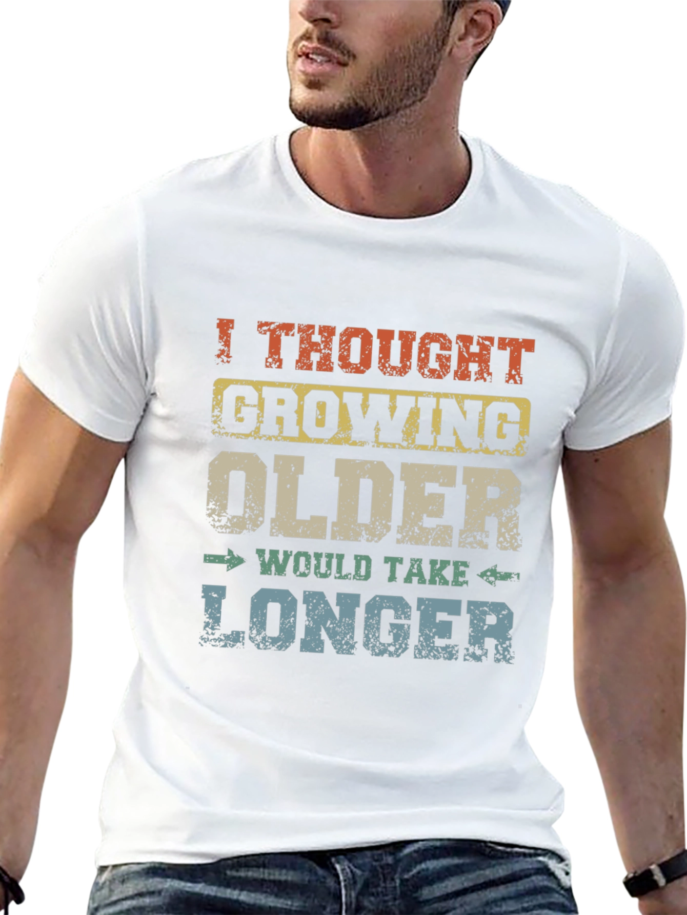 Funny Growing Older Graphic Novelty T-Shirt