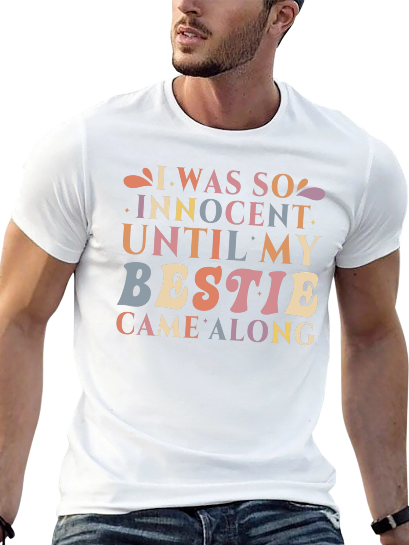 Innocent Until Bestie T-Shirt - Fun Novelty Tee