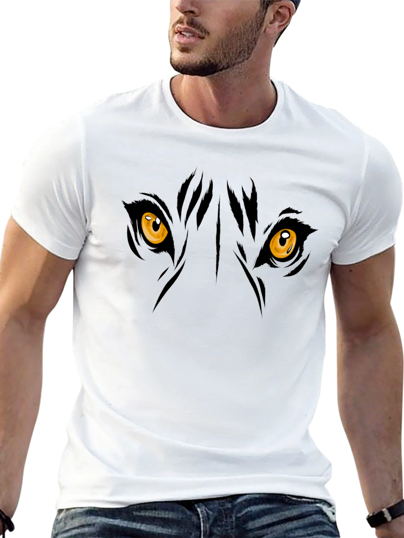 Black Panther Eyes Graphic T-Shirt - Mens Style