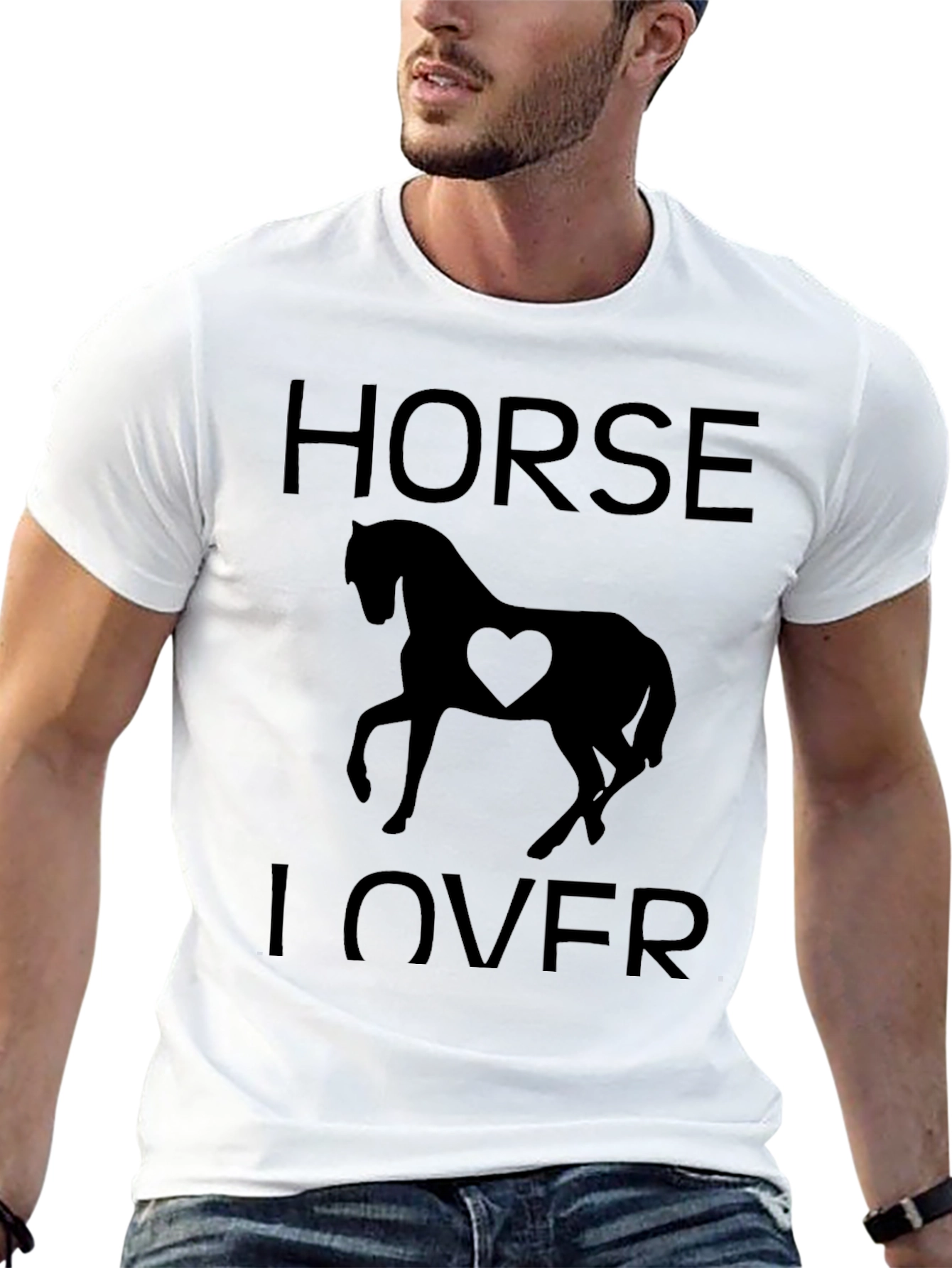 Horse Lover T-Shirt Black Graphic Tee