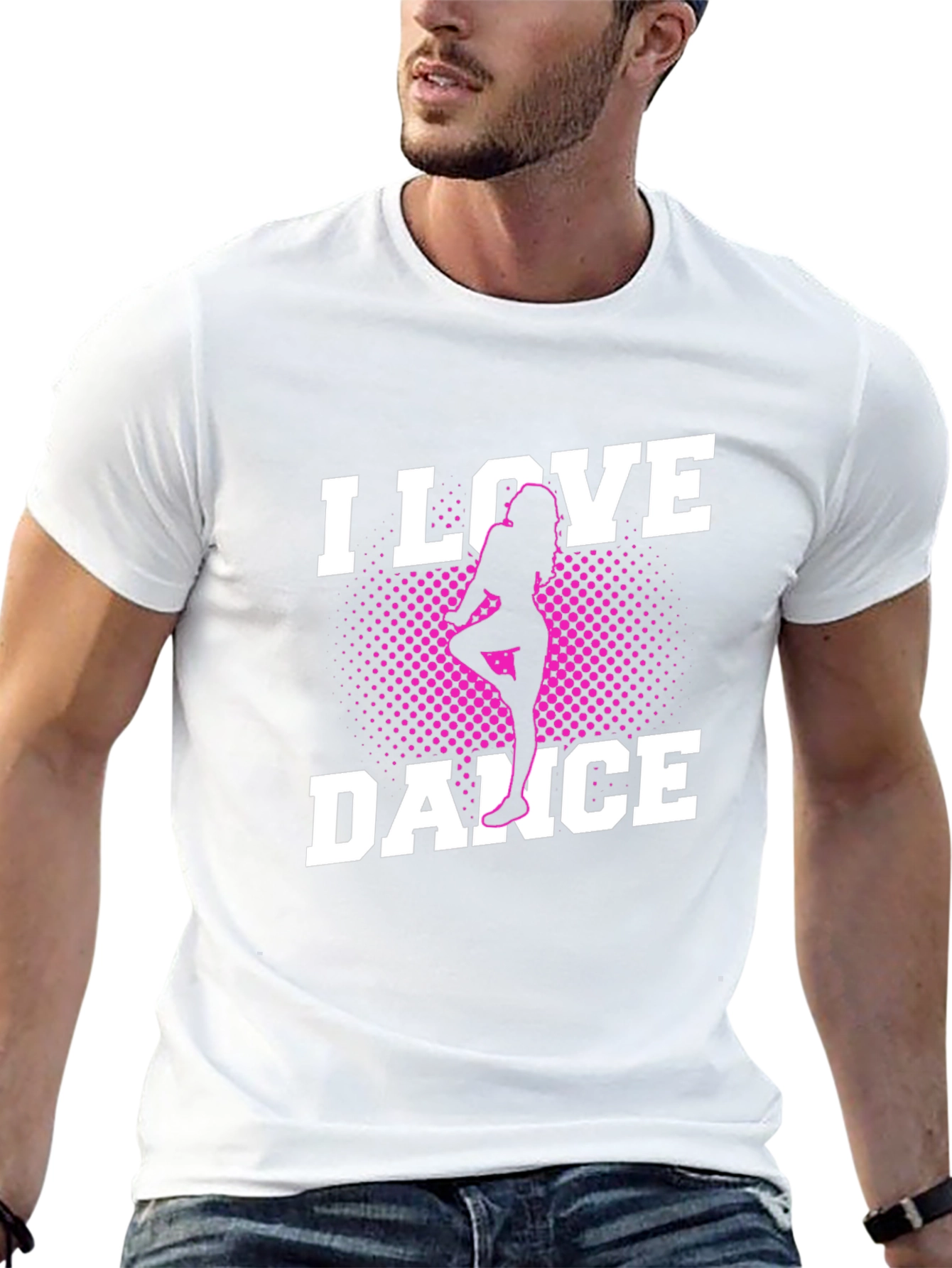 I Love Dance Black Graphic Tee Shirt
