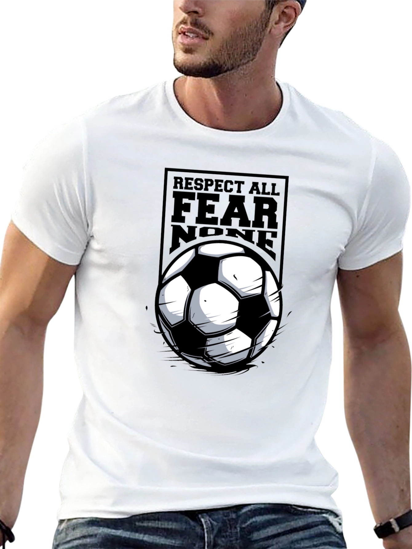 Respect All Fear None Soccer T-Shirt