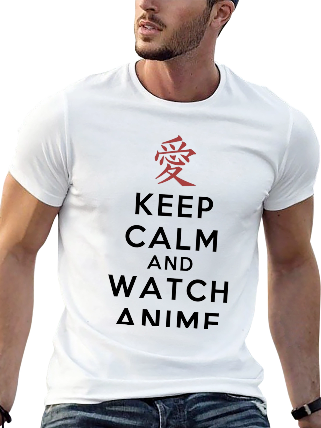 Keep Calm & Watch Anime T-Shirt - Black