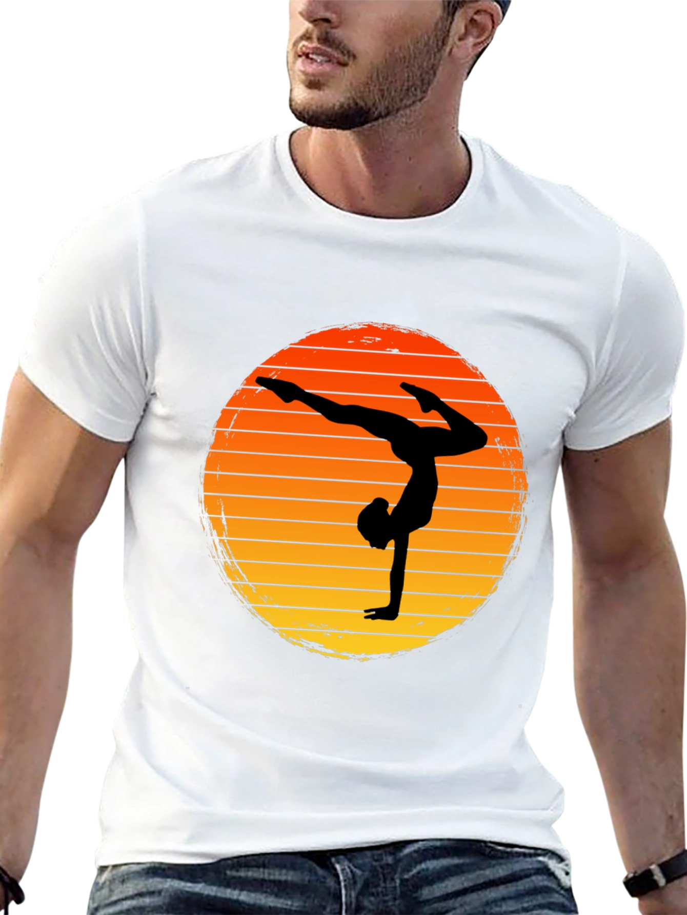 Gymnast Sunset Graphic T-Shirt