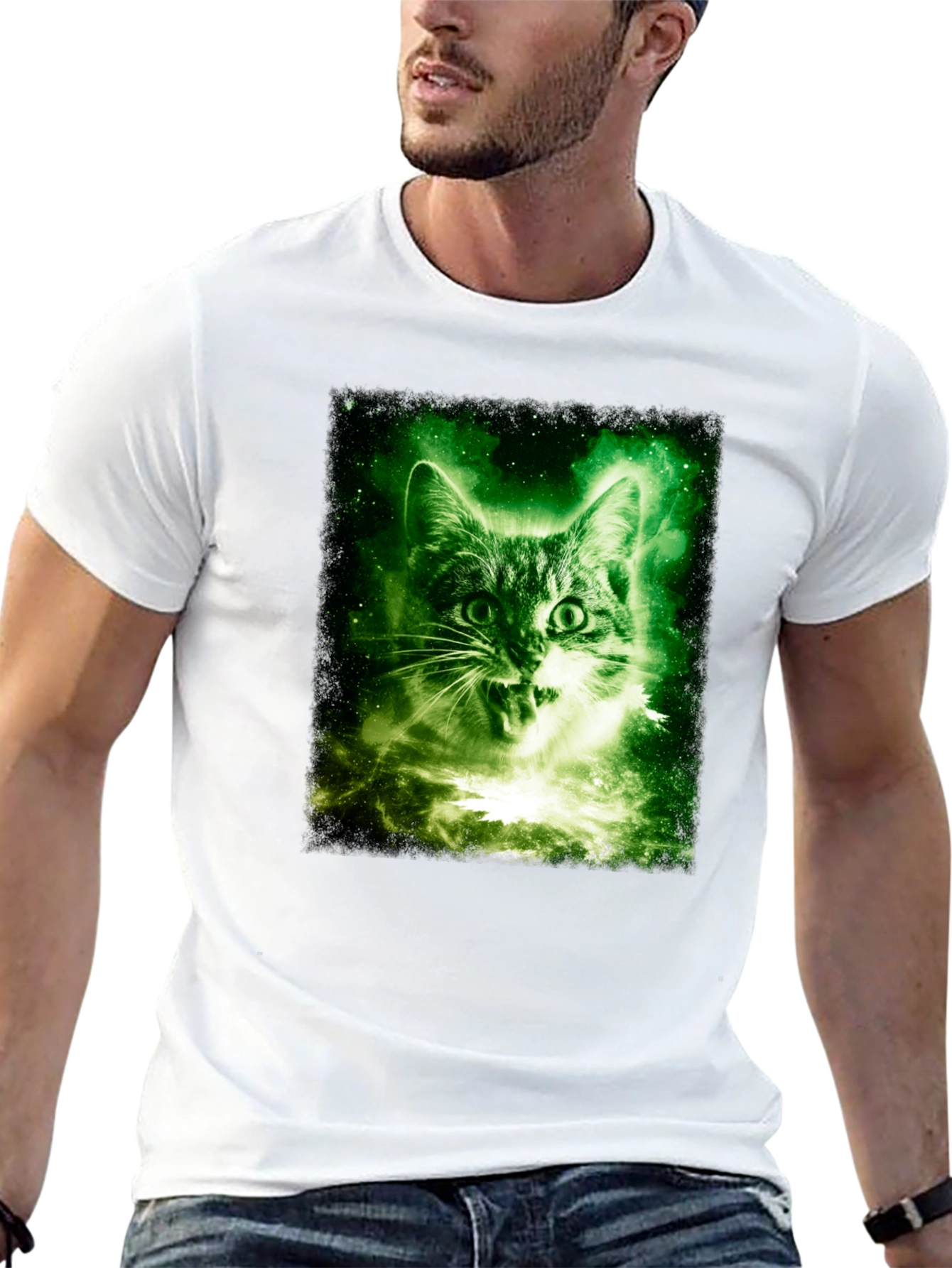 Cosmic Cat Graphic T-Shirt