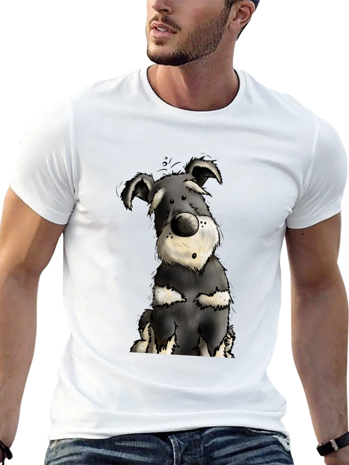 Dog Cartoon Print T-Shirt