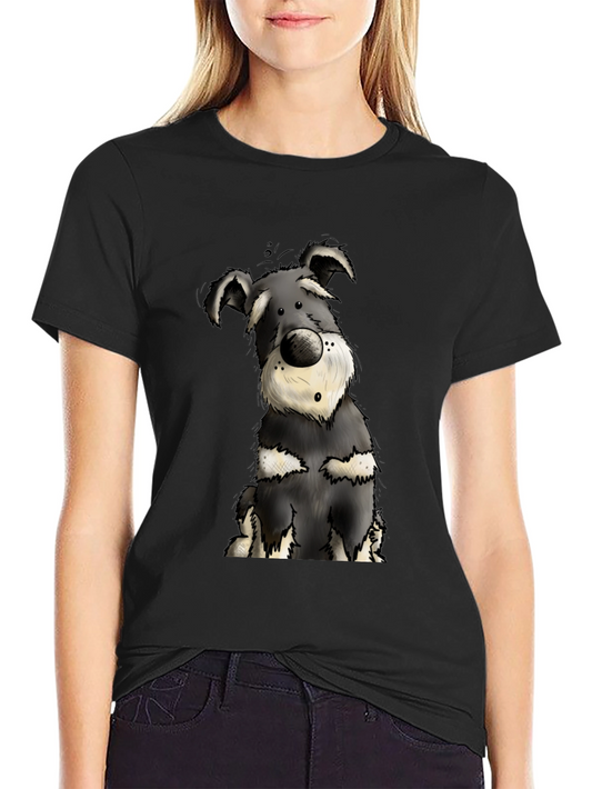 Dog Cartoon Print T-Shirt