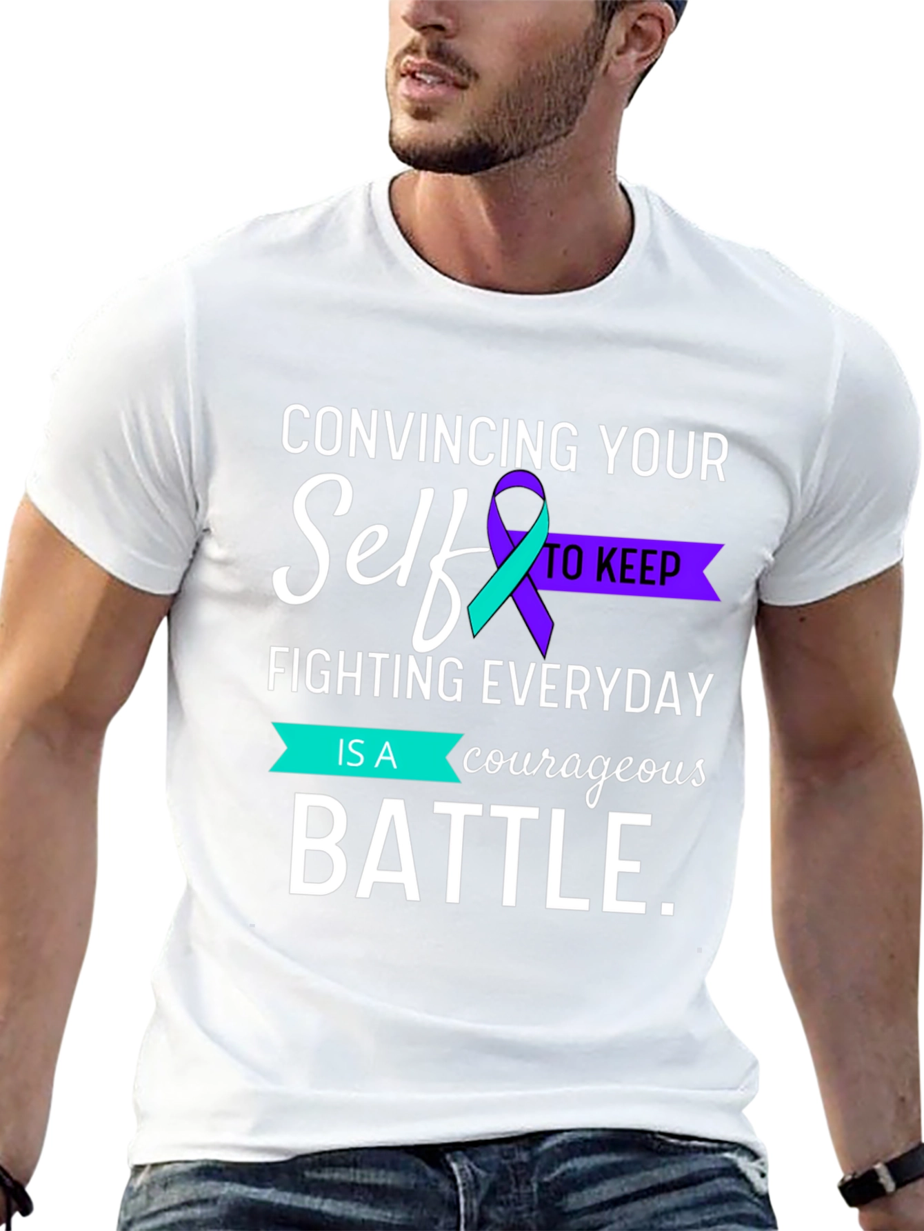 Courageous Battle Mental Health Awareness Graphic Tee