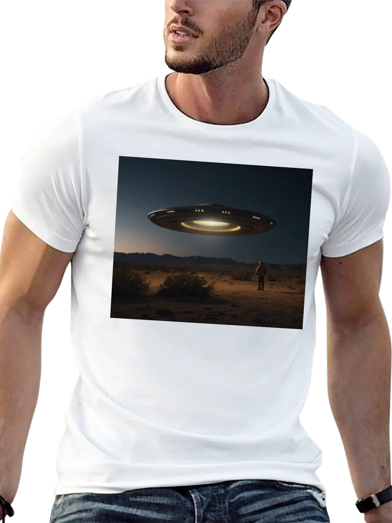 UFO Encounter T-Shirt - Sci-Fi Graphic Tee