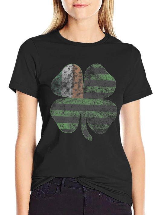 St. Patricks Day Clover Tee - Irish American Pride