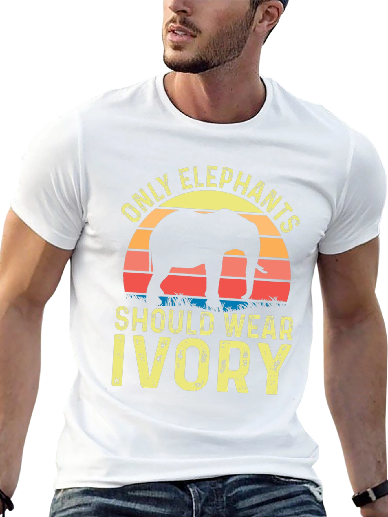 Elephant Ivory Awareness T-Shirt - Black
