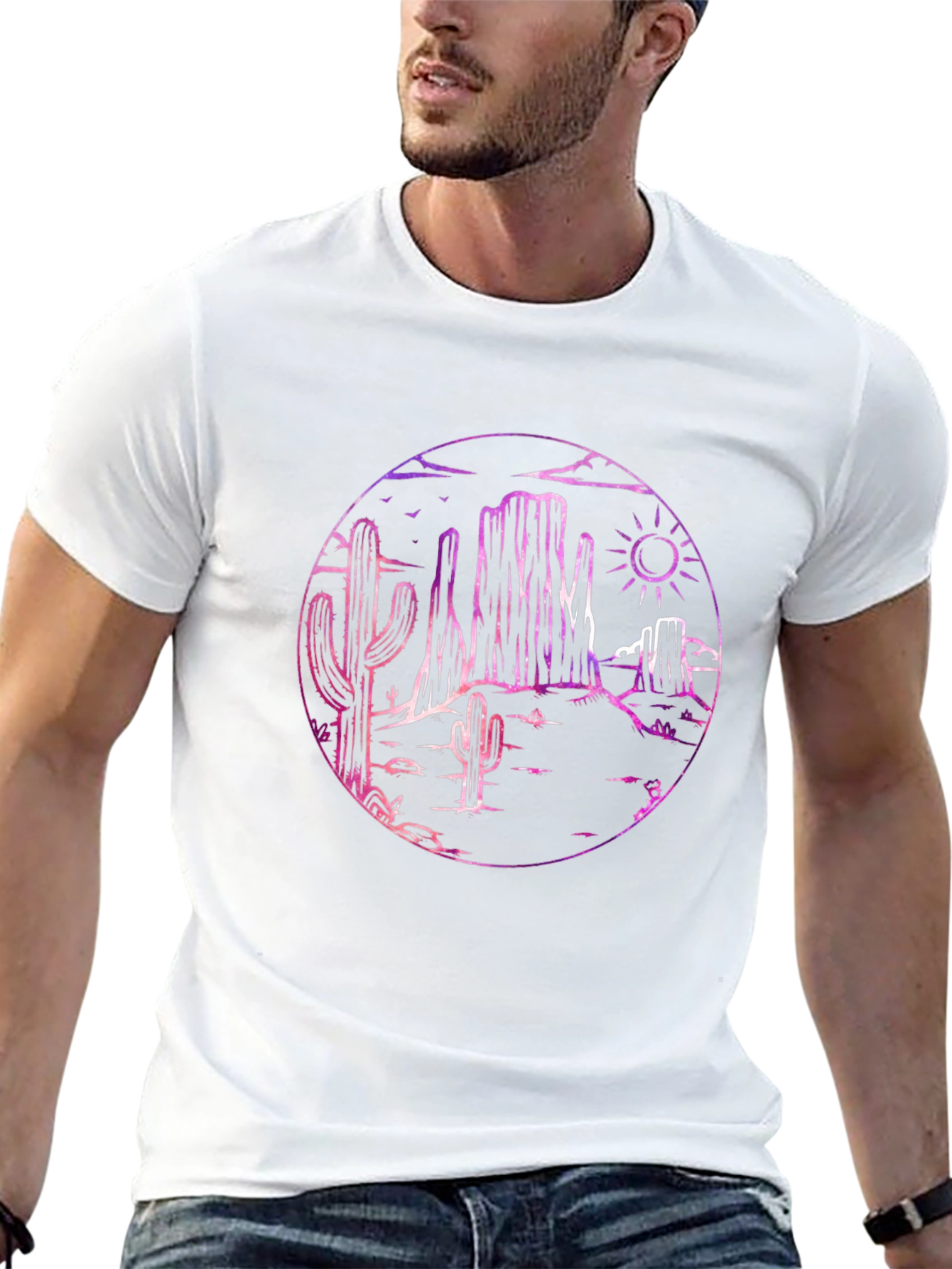 Desert Scene Black T-Shirt