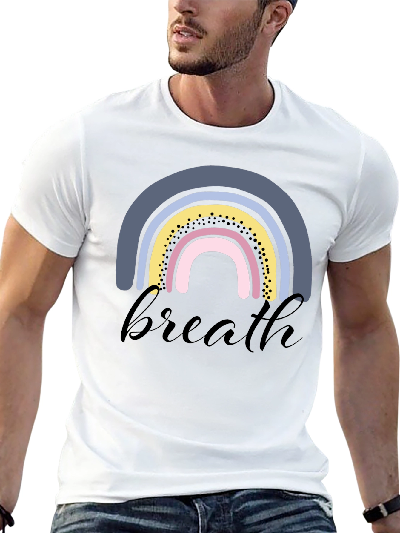 Breathe Rainbow Graphic T-Shirt - Relaxed Fit