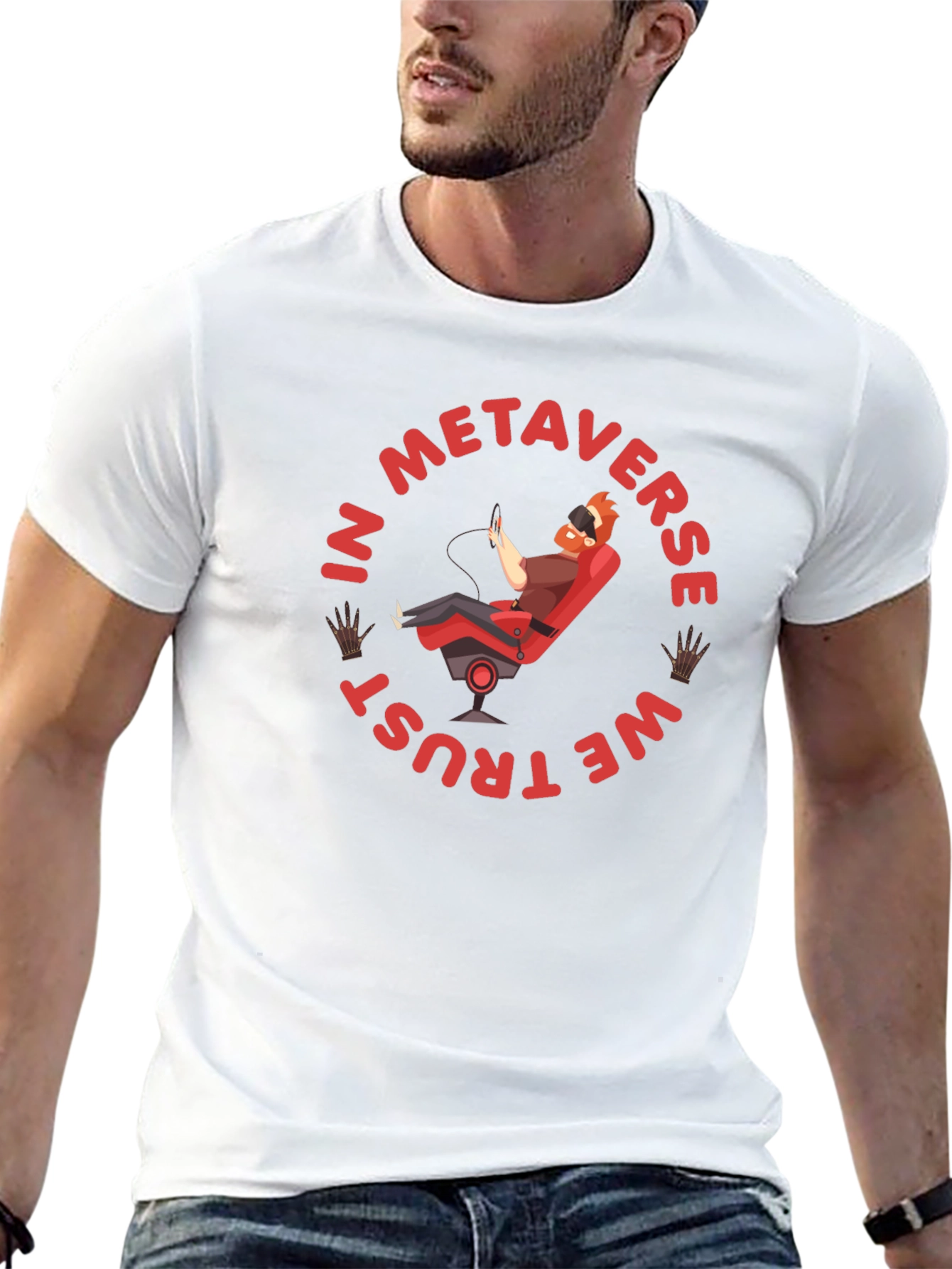 Metaverse Trust Graphic T-Shirt - Black