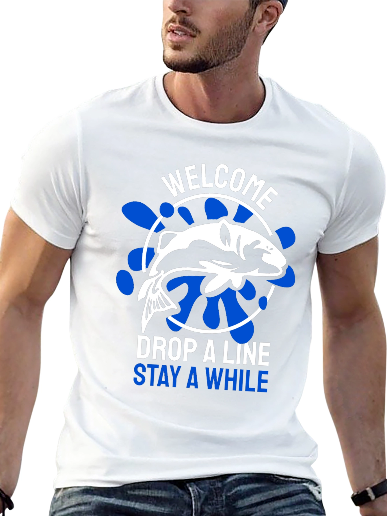 Welcome Fish Graphic T-Shirt