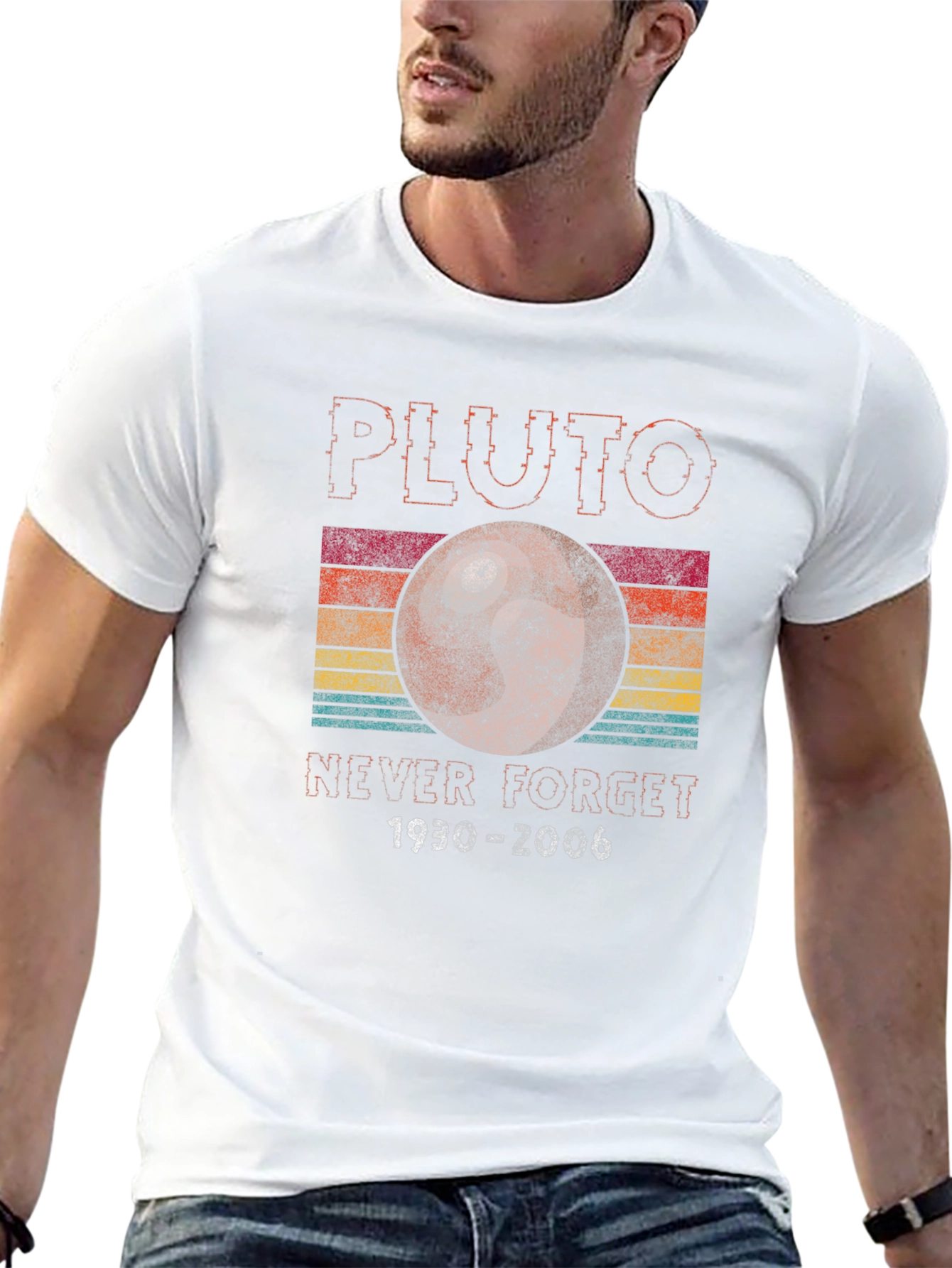 Retro Pluto Never Forget Graphic T-Shirt
