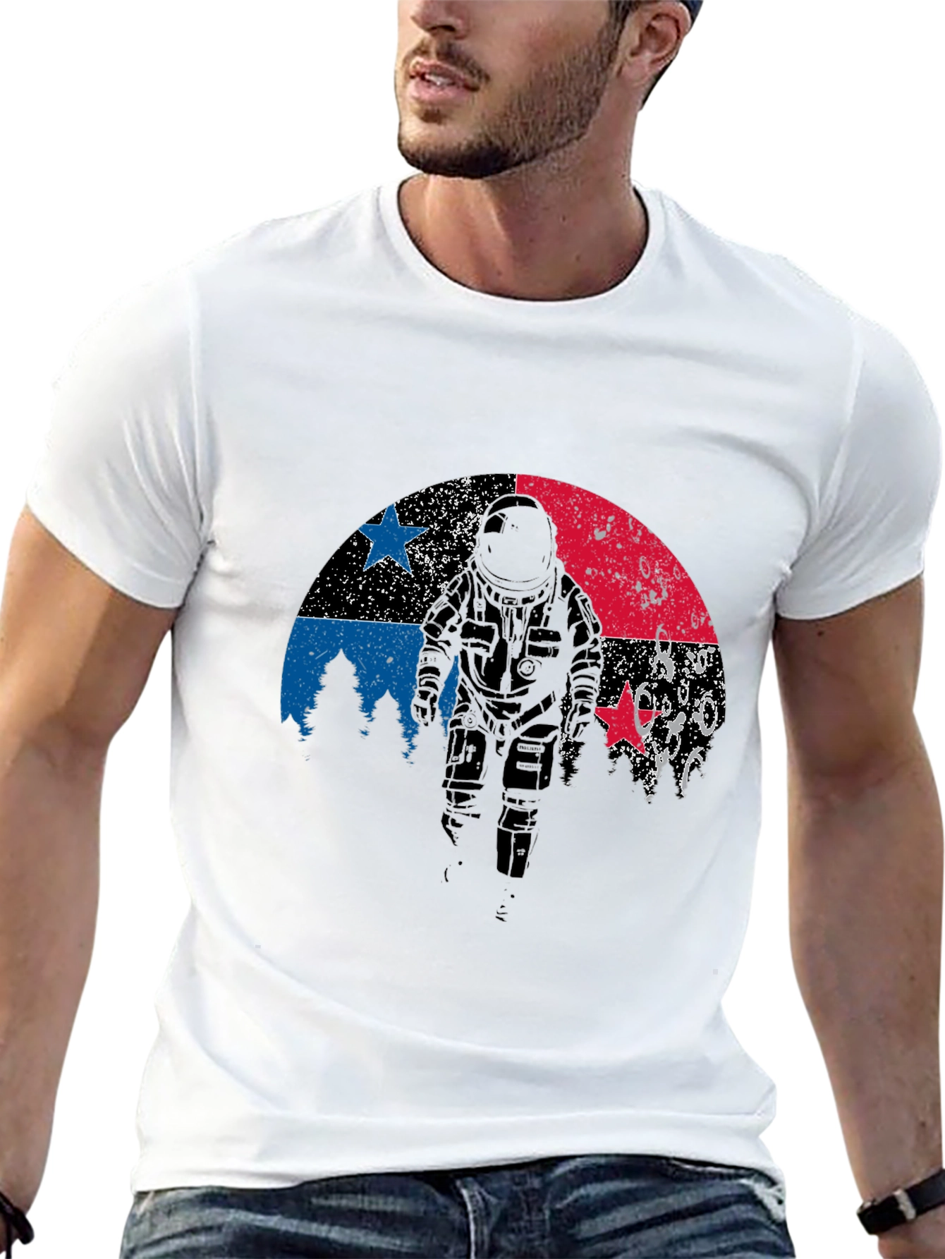 Astronaut Graphic Print T-Shirt