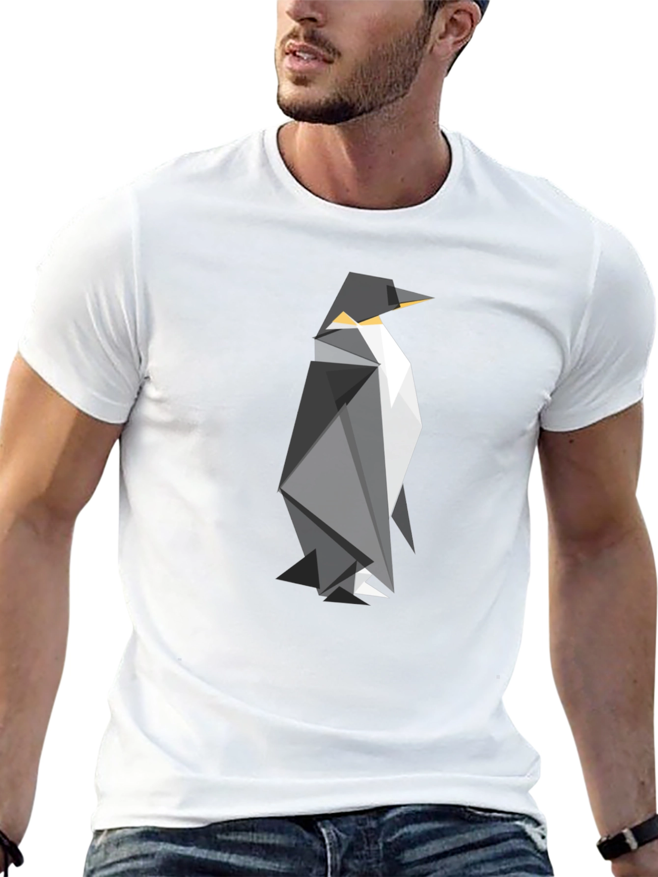Geometric Penguin Graphic T-Shirt