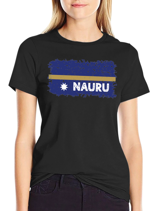 Nauru Flag T-Shirt - Distressed Design