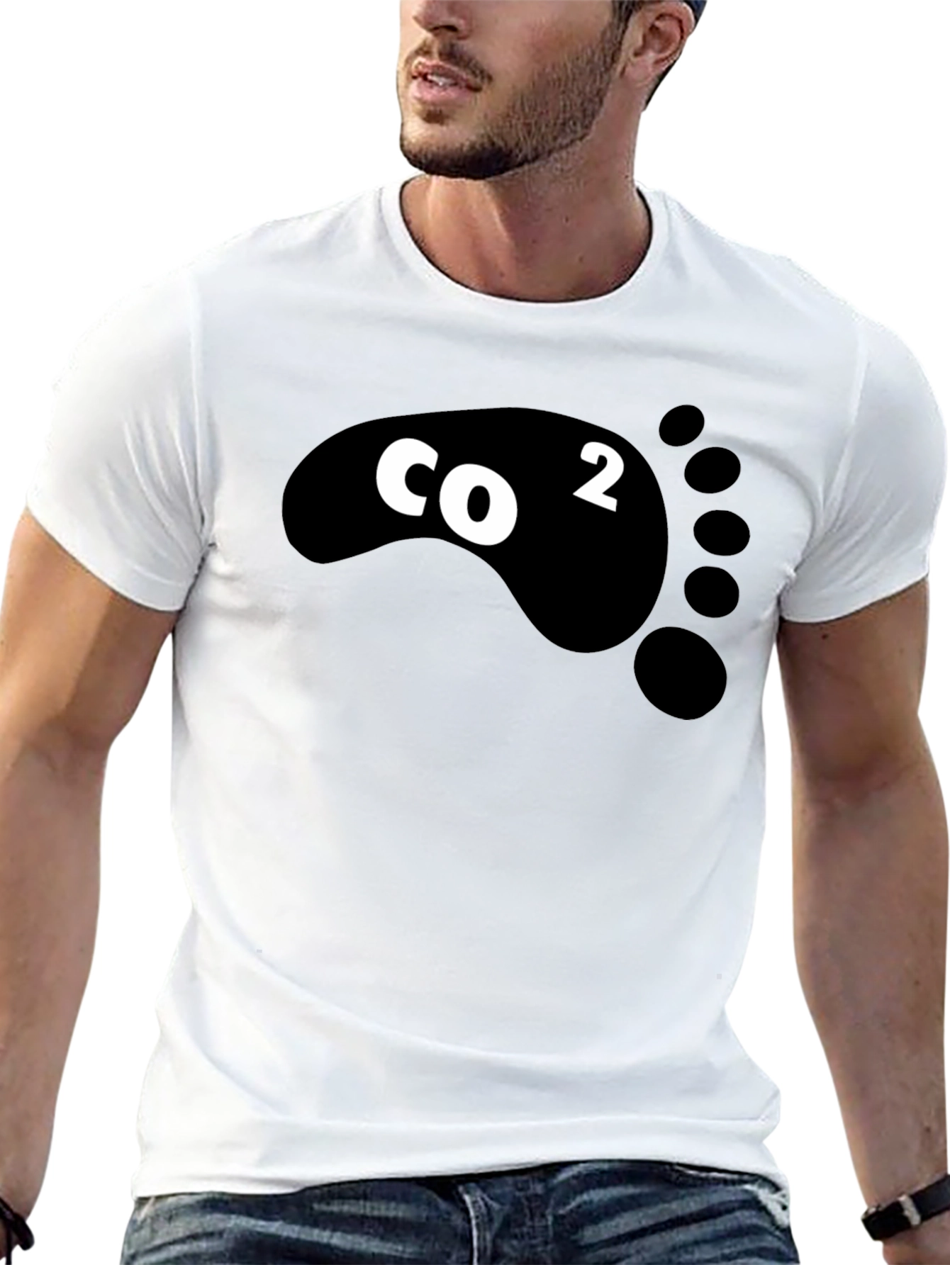 CO2 Footprint T-Shirt - Black Graphic Tee