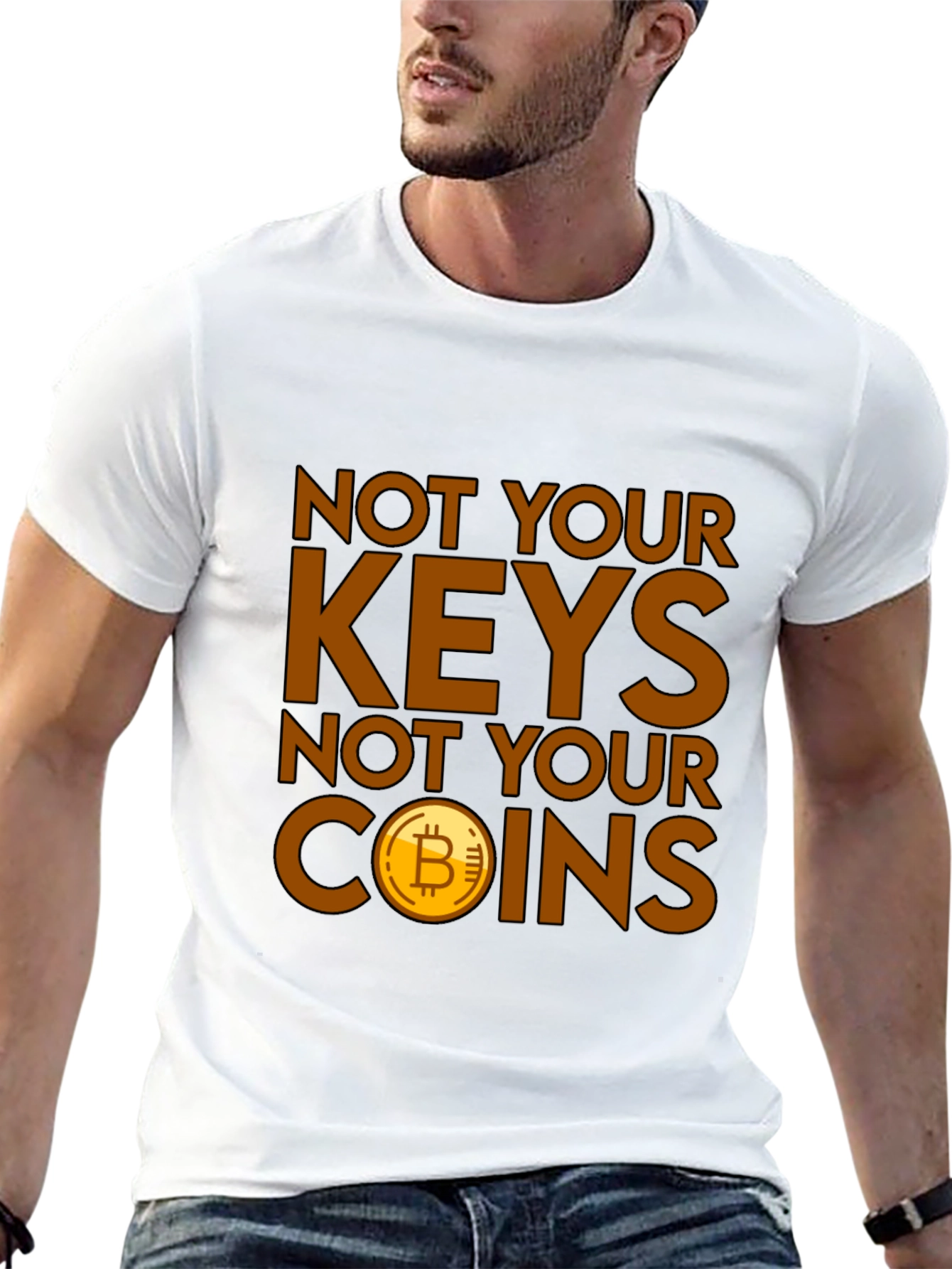 Not Your Keys Not Your Coins Bitcoin Crypto T-Shirt