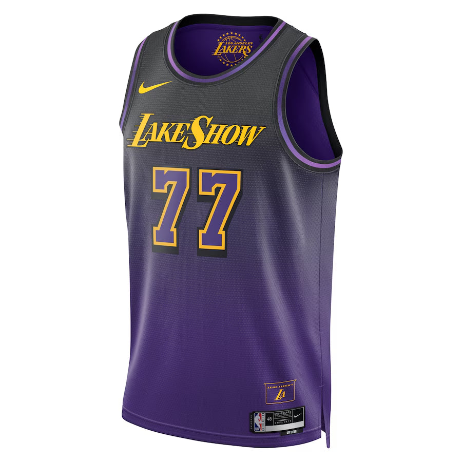 Los Angeles Lakers Nike City Edition Swingman Jersey 2024 - Purple - Luka Don??i??