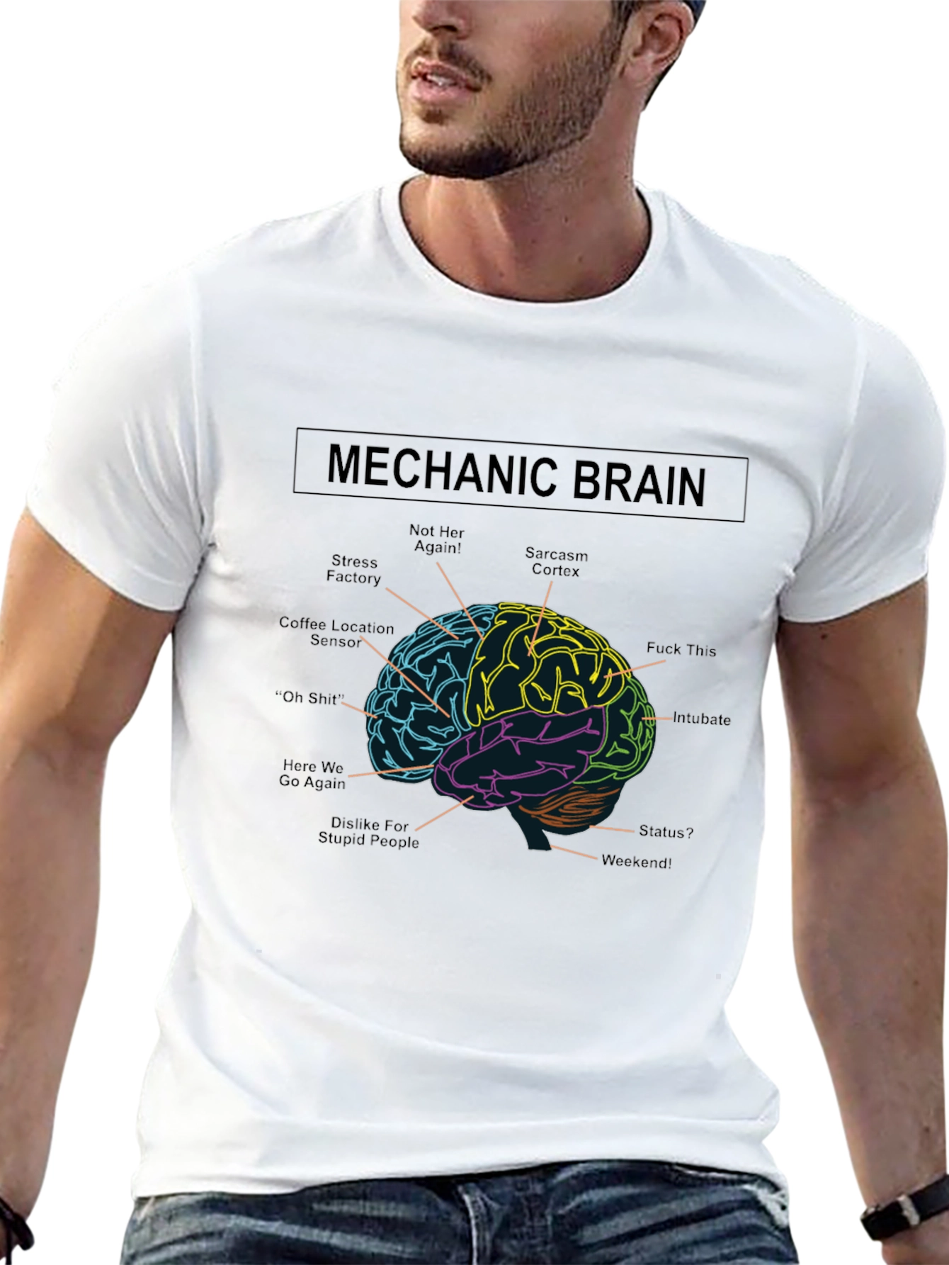 Mechanic Brain T-Shirt - Funny Auto Repair Humor